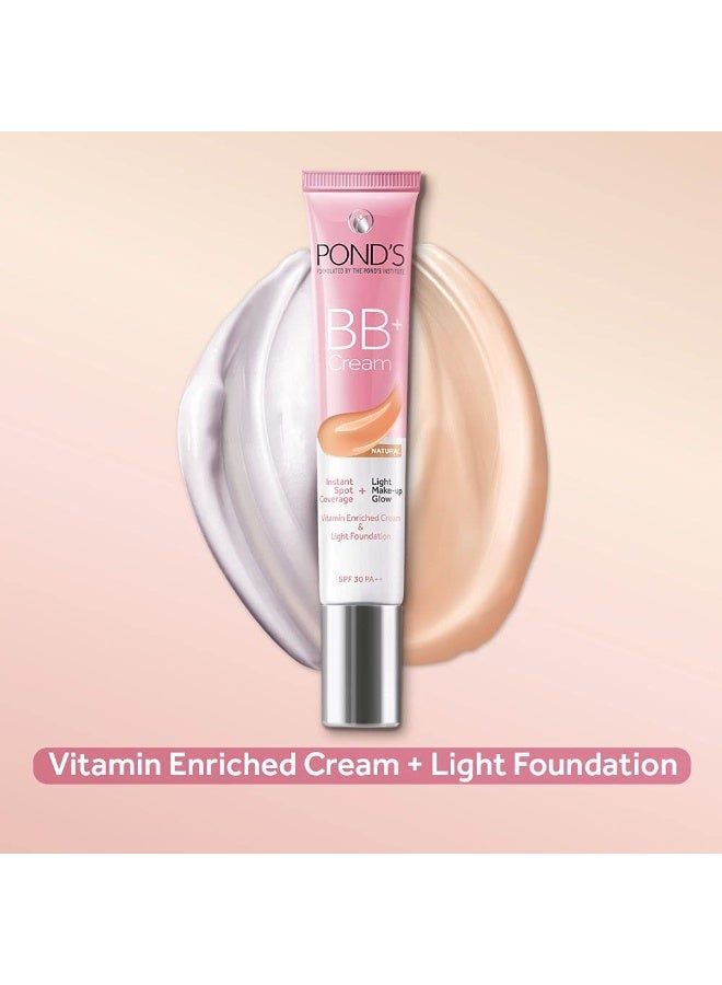POND'S BB+ Cream | Instant Spot Coverage | Light Make-up Glow | Natural 18g - Image 3